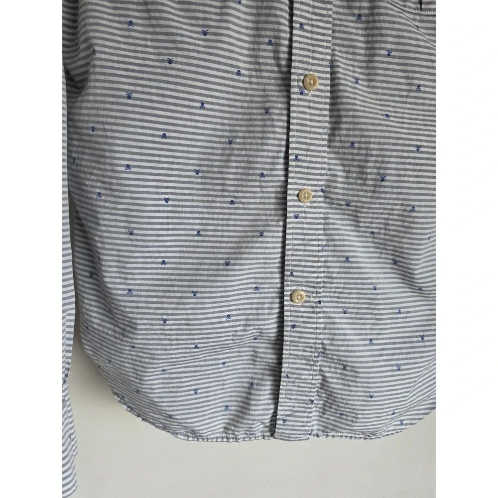 Banana Republic Men S Button Down Shirt Long Sleeve Blue White Striped Cotton